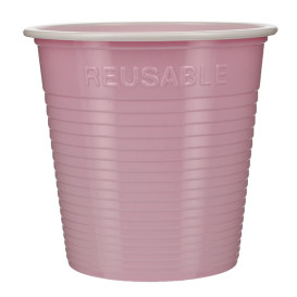 Copo Reutilizável Econômico PS Bicolor Rosa 230ml (30 Uds)