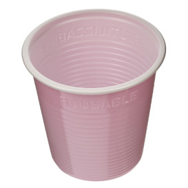 Copo Reutilizável Econômico PS Bicolor Rosa 230ml (30 Uds)