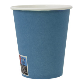 Copo de Cartão Plastic Free 9 Oz/250ml "Colors" Azul Ø8,0cm (300 Uds)