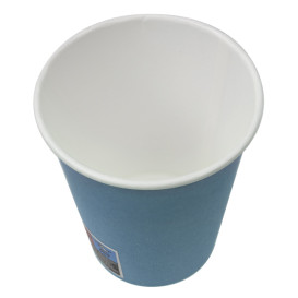 Copo de Cartão Plastic Free 9 Oz/250ml "Colors" Azul Ø8,0cm (20 Uds)