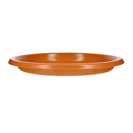 Prato Plano Reutilizável Económico PS Laranja Ø22cm (200 Uds)