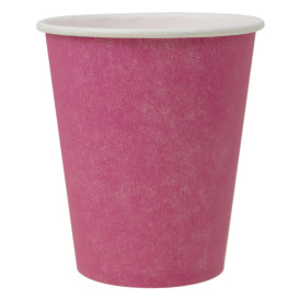 Copo de Cartão Plastic Free 9 Oz/250ml "Colors" Rosa Ø8,0cm (20 Uds)