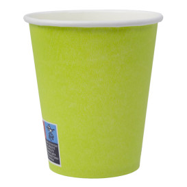 Copo de Cartão Plastic Free 9 Oz/250ml "Colors" Verde Ø8,0cm (300 Uds)