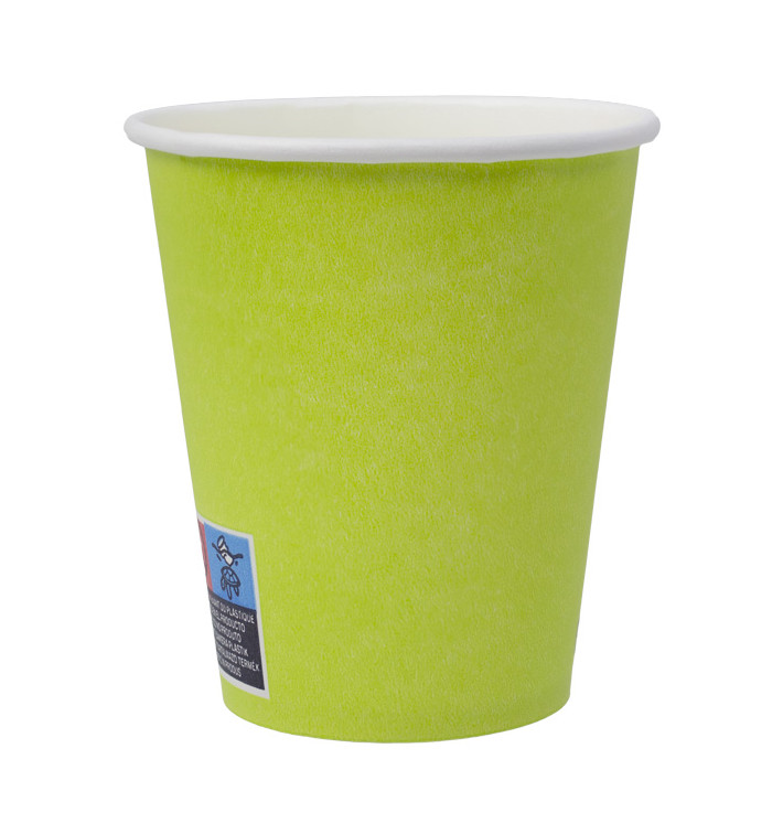 Copo de Cartão Plastic Free 9 Oz/250ml "Colors" Verde Ø8,0cm (300 Uds) Copo de Cartão Plastic Free 9 Oz/250ml "Colors" Verde Ø8,0cm (300 Uds)