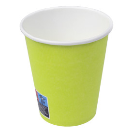 Copo de Cartão Plastic Free 9 Oz/250ml "Colors" Verde Ø8,0cm (20 Uds)