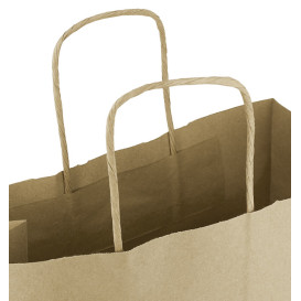 Saco Papel Kraft Marrom Asas 100g/m² 25+11x31cm (200 Uds)