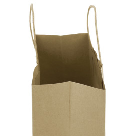 Saco Papel Kraft Marrom Asas 100g/m² 25+11x31cm (25 Uds)