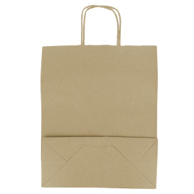 Saco Papel Kraft Marrom Asas 100g/m² 25+11x31cm (200 Uds)