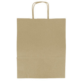 Saco Papel Kraft Marrom Asas 100g/m² 25+11x31cm (200 Uds)