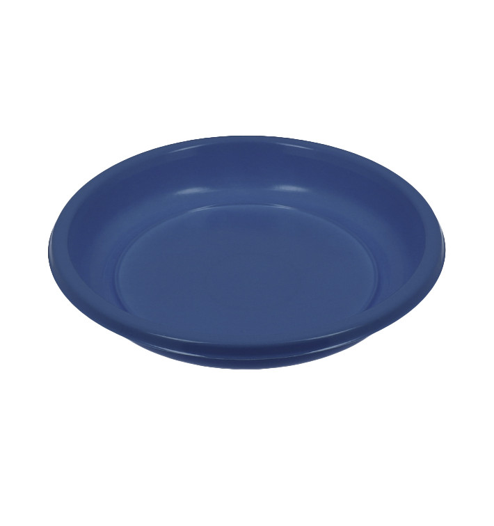 Prato Profundo Reutilizável Económico PS Azul Escuro Ø20,5cm (25 Uds) Prato Profundo Reutilizável Económico PS Azul Escuro Ø20,5cm (25 Uds)