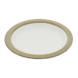 Prato de Bagaço Biodegradável Branco Ø17,5cm (120 Uds)