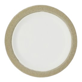Prato de Bagaço Biodegradável Branco Ø17,5cm (10 Uds)