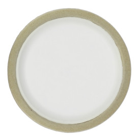 Prato de Bagaço Biodegradável Branco Ø22,5cm (120 Uds)