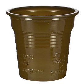 Copo de Plastico PS Marrom 80ml Ø5,7cm (2400 Unidades)