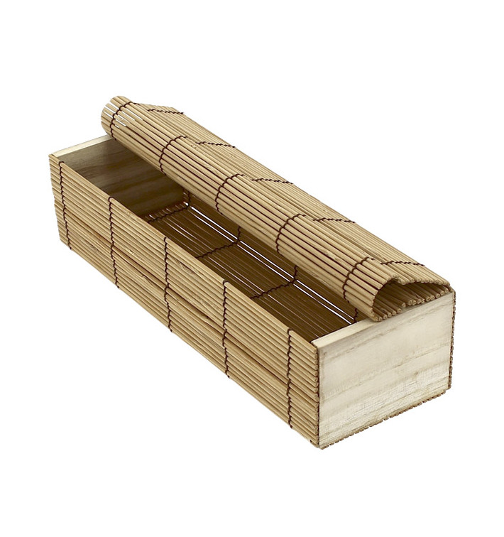 Embalagem de Bambu para sushi 23x8x6cm (1 Ud) Embalagem de Bambu para sushi 23x8x6cm (1 Ud)