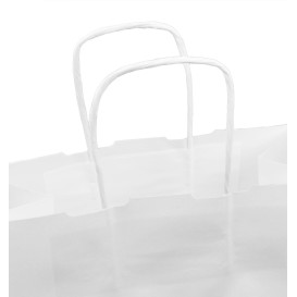 Saco Papel Kraft Branco Asas 100g/m² 25+13x33cm (200 Uds)