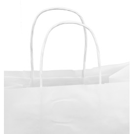 Saco Papel Kraft Branco Asas 100g/m² 30+18x29cm (200 Uds)