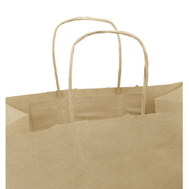 Saco Papel Kraft Marrom Asas 100g/m² 25+13x33cm (250 Uds)