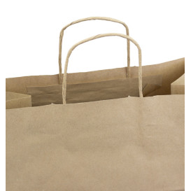 Saco Papel Kraft Marrom Asas 100g/m² 35+18x34cm (25 Uds)