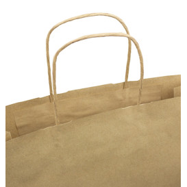 Saco Papel Kraft Marrom Asas 100g/m² 32x12x40cm (200 Uds)