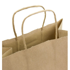 Saco Papel Kraft Marrom Asas 100g/m² 22+11x27cm (25 Uds)