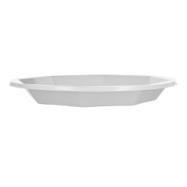 Prato Profundo Reutilizável Económico PS Branco Ø22cm (25 Uds)
