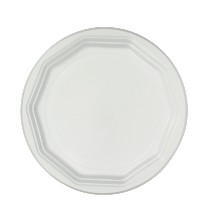 Prato Reutilizável PP "Deka" Raso Branco 220mm (297 Uds)