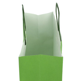 Saco Papel Verde com Asas 100g/m² 25+11x31cm (25 Uds)