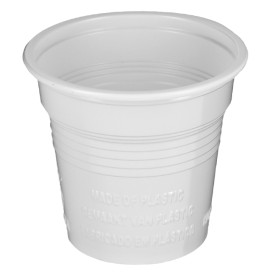 Copo de Plástico PS Branco 80ml Ø5,7cm (100 Uds)
