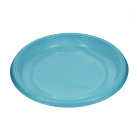 Prato Plano Reutilizável Económico PS Turquesa Ø17cm (25 Uds)