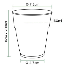 Copo Reutilizável Econômico PS "Diamant" Cristal 200ml Ø7,2cm (375 Uds)