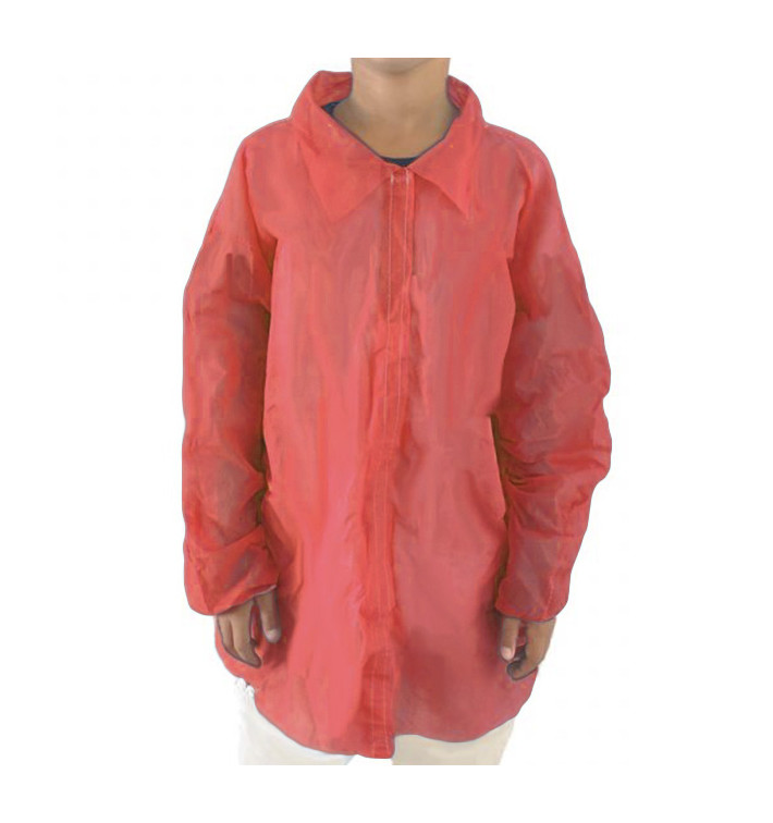 Bata Criança TST PP Vermelho Velcro e Sem Bolsos (1 Ud) Bata Criança TST PP Vermelho Velcro e Sem Bolsos (1 Ud)