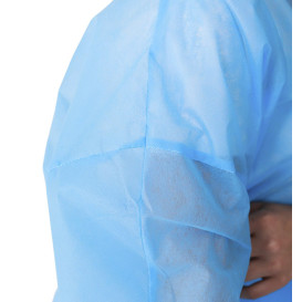 Bata TST PP Azul 20 gr. Abertura Traseira com Tiras (100 Uds)