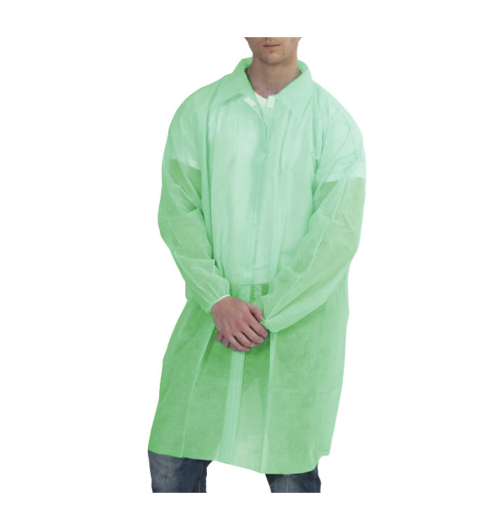 Bata Visita TST PP com Velcro e Sem Bolsos Verde XL 25gr (1 Ud) Bata Visita TST PP com Velcro e Sem Bolsos Verde XL 25gr (1 Ud)
