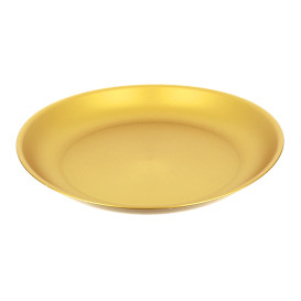 Prato Reutilizavel Durable PP Mineral Ouro Ø21cm (54 Uds)