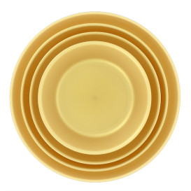 Prato Reutilizavel Durable PP Mineral Ouro Ø21cm (54 Uds)
