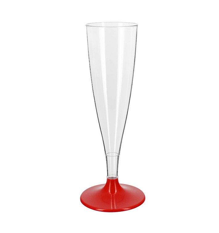 Copo PS Reutilizavel Flute Champanhe Vermelho 140ml 2P (48 Uds) Copo PS Reutilizavel Flute Champanhe Vermelho 140ml 2P (48 Uds)
