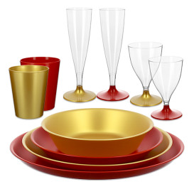 Prato Reutilizavel Durable PP Mineral Ouro Ø27,5cm (6 Uds)