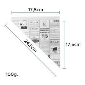 Cone de Papel Antigordura 240mm 100g (250 Uds)