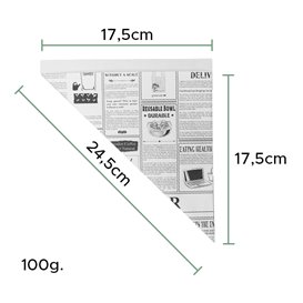 Cone de Papel Antigordura 240mm 100g  (2.000 Uds)
