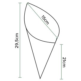 Cone de Papel Antigordura 295mm 250g (2.000 Uds)