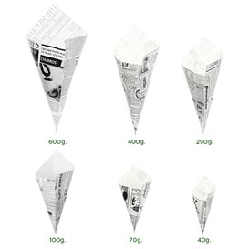 Cone de Papel Antigordura 295mm 250g (2.000 Uds)