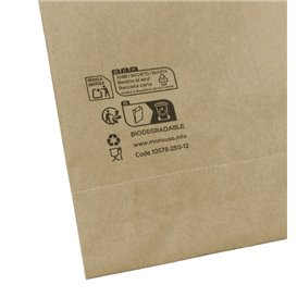 Saqueta Antigordura Kraft Batatas Fritas 12x12cm (250 Uds)