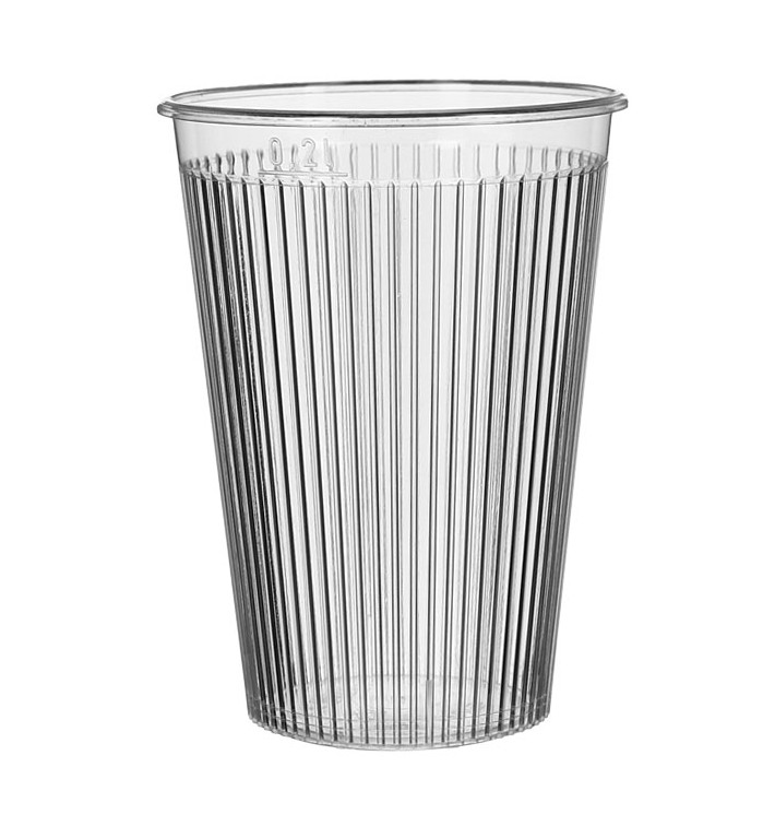 Copo "Ribbed" Transparente PS 200 ml (1.000 Uds) Copo "Ribbed" Transparente PS 200 ml (1.000 Uds)