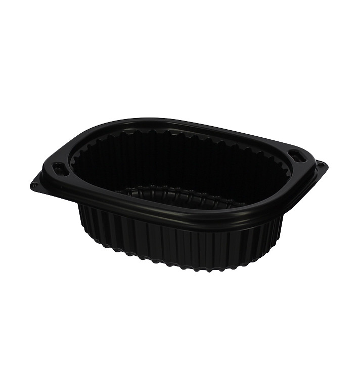 Embalagem Retangular PP Preto 350ml 142x111x45mm (80 Uds) Embalagem Retangular PP Preto 350ml 142x111x45mm (80 Uds)