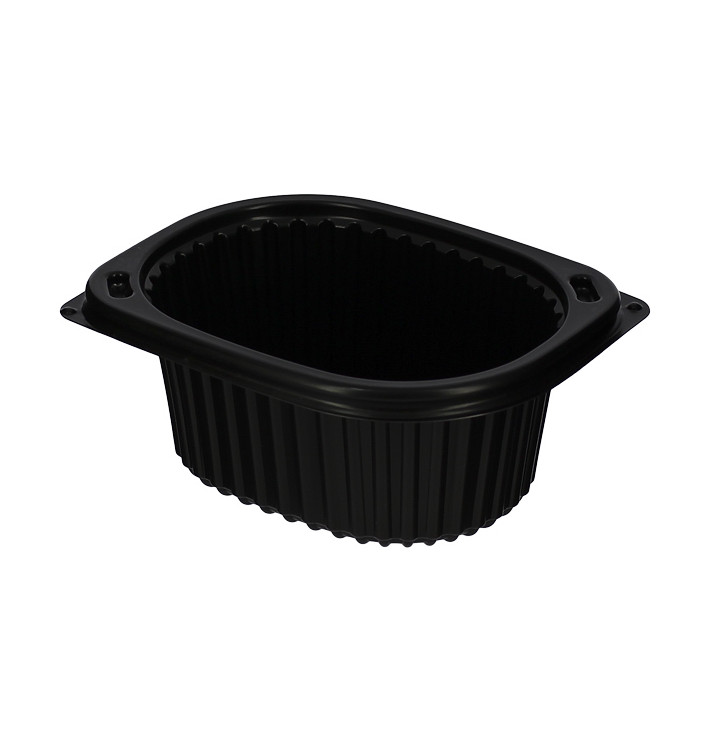 Embalagem Retangular PP Preto 450ml 142x111x60mm (80 Uds) Embalagem Retangular PP Preto 450ml 142x111x60mm (80 Uds)