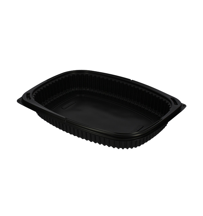 Embalagem Retangular PP Preto 1050ml 255x189x45mm (40 Uds) Embalagem Retangular PP Preto 1050ml 255x189x45mm (40 Uds)