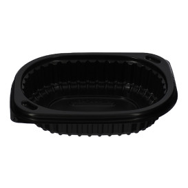 Embalagem Retangular PP Preto 250ml 142x111x31mm (80 Uds)