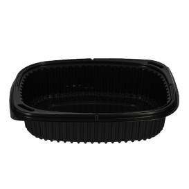 Embalagem Retangular PP Preto 1000ml 215x170x50mm (320 Uds)