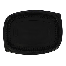 Embalagem Retangular PP Preto 1050ml 255x189x45mm (320 Uds)